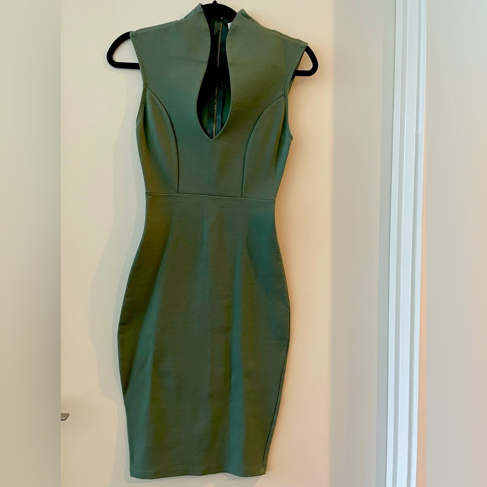 Flattery Olive Green Dress